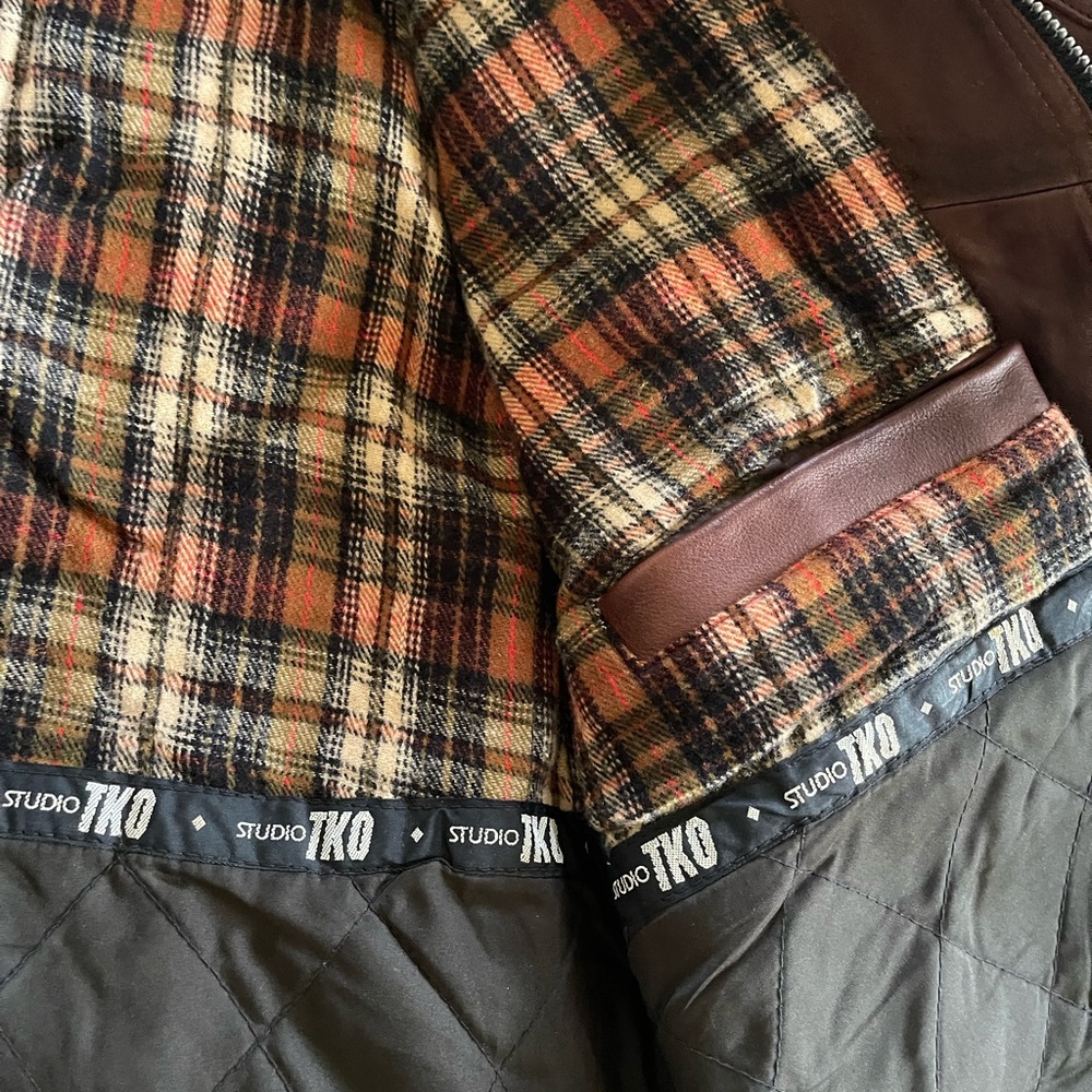 Brown leather jacket - Picture 4 of 7
